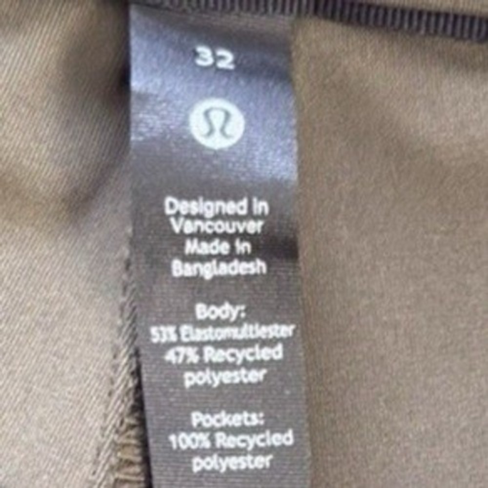 Lululemon Mens Pants Olive Green Size 32 Commission Slim Fit Golf  Commuter - Picture 4 of 8